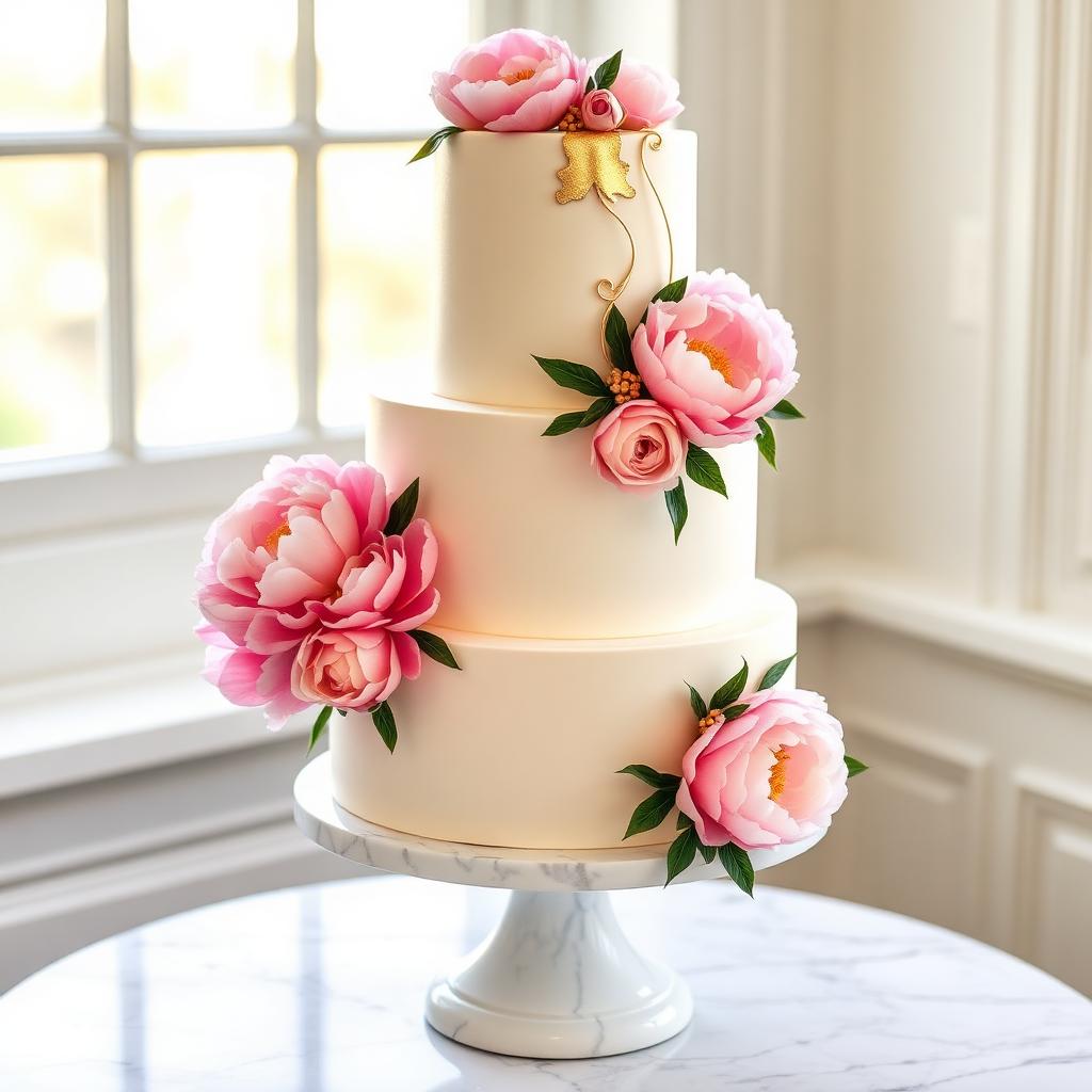 Peony Tiered Romance